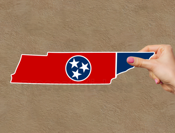 Tennessee Flag State Outline Car Window Vinyl Laptop Sticker Decal - Image 2