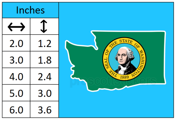 Washington Flag State Outline Car Window Vinyl Laptop Sticker Decal - Image 3