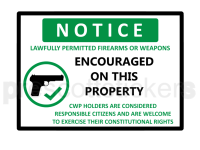 Image of Firearms welcome on this property